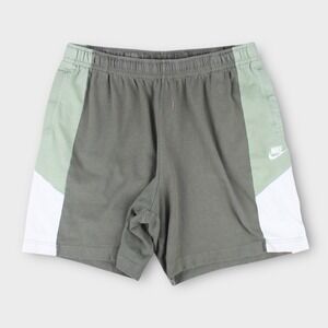 Nike Athletic Sweat Shorts Colorblock Green Gray White Men's XL